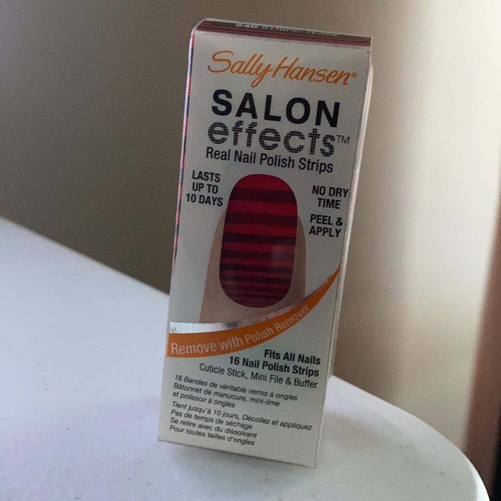 New n' box Sally Hansen Real Nail Polish Strips, Stripe-Tease 540 1 kit